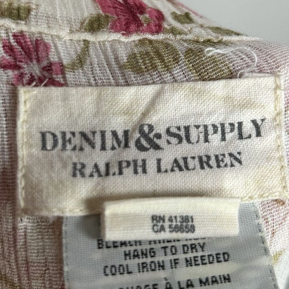 Denim & Supply Ralph Lauren Skirt Womens M Floral Maxi Tiered Cottage Boho Vtg - Picture 3 of 11